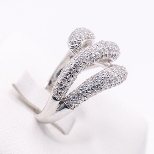 Silver Ring with Zirconia Gem Stones