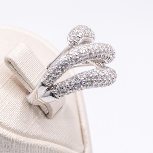 Silver Ring with Zirconia Gem Stones