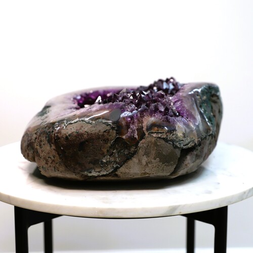 Large Amethyst Cluster Bowl Geode