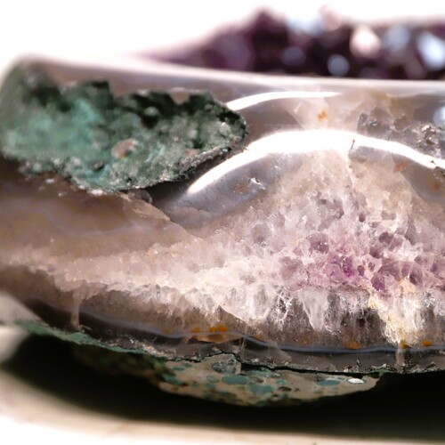 Large Amethyst Cluster Bowl Geode