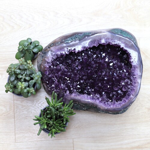 Large Amethyst Cluster Bowl Geode