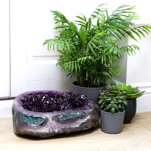 Large Amethyst Cluster Bowl Geode