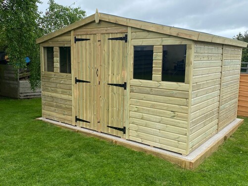 #A014 12x10 Apex Reverse Shed