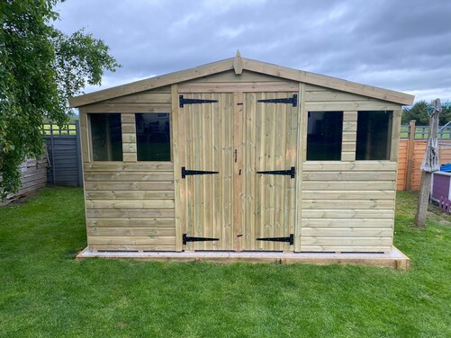 #A014 12x10 Apex Reverse Shed