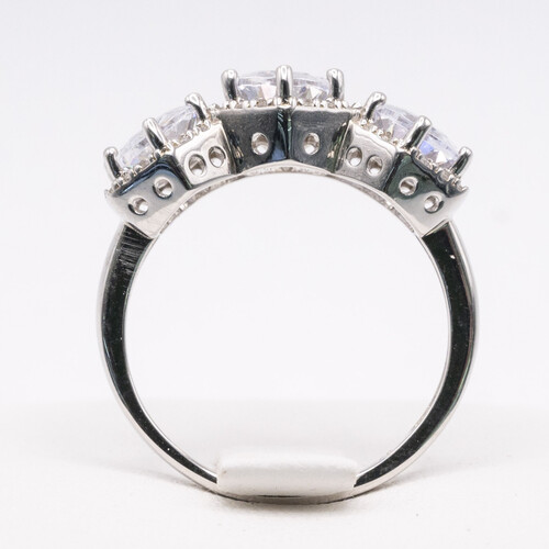 925 Sterling Silver Ring Plated in Rhodium