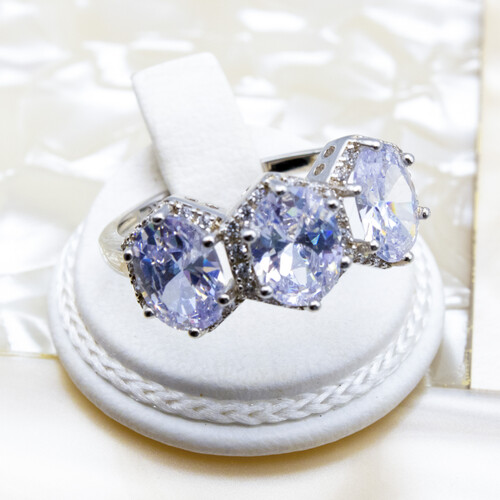 925 Sterling Silver Ring Plated in Rhodium