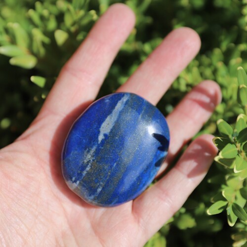 Blue Lapis Lazuli Polished Palm Stone