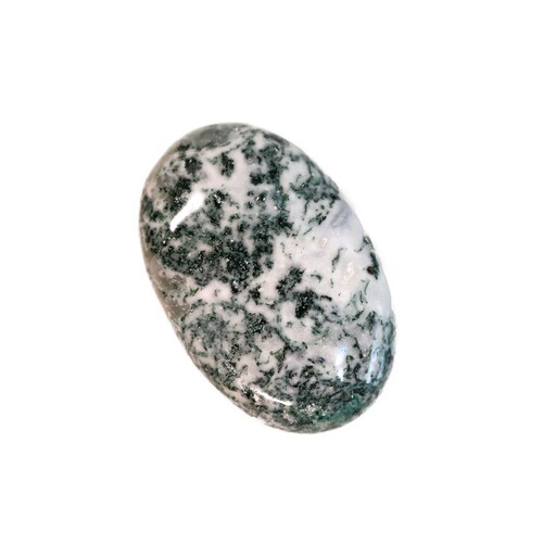 Green Moss Agate Palm Stone