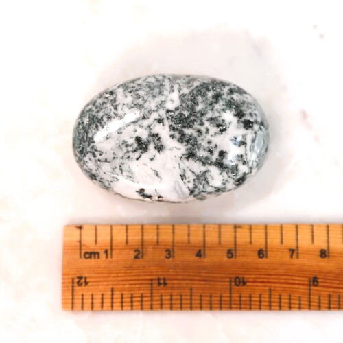 Green Moss Agate Palm Stone