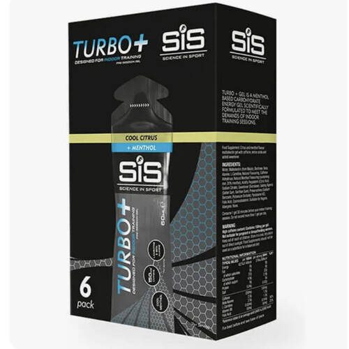 SiS Science In Sport TURBO+ Energy Gel Box of 6 Citrus Menthol