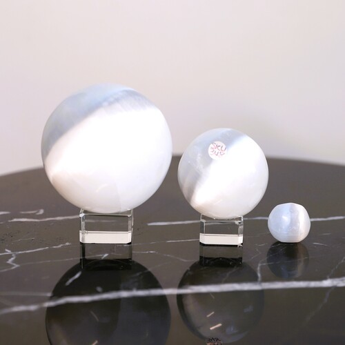 Selenite 3 Piece Sphere Set