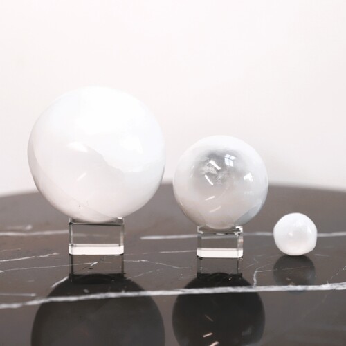 Selenite 3 Piece Sphere Set