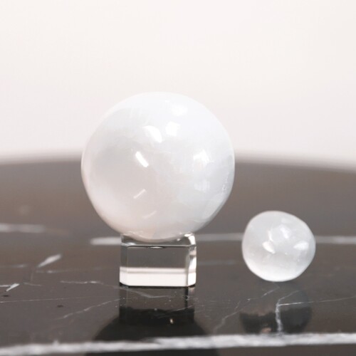 Selenite 2 Piece Sphere Set