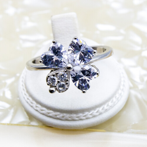 925 Sterling Silver Ring Plated in Rhodium