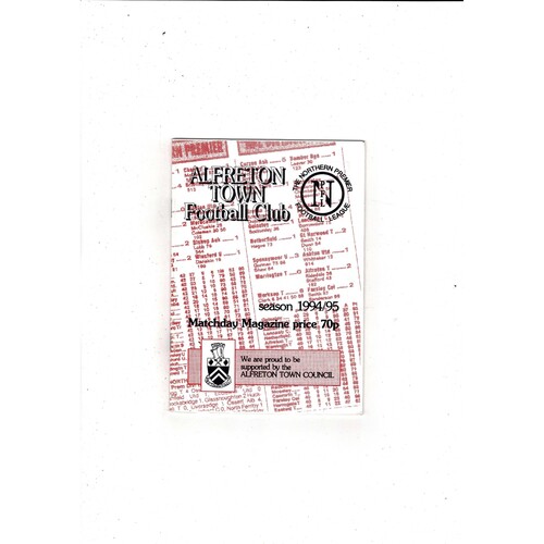 Alfreton Town v Guiseley FA Cup Football Programme 1994/95