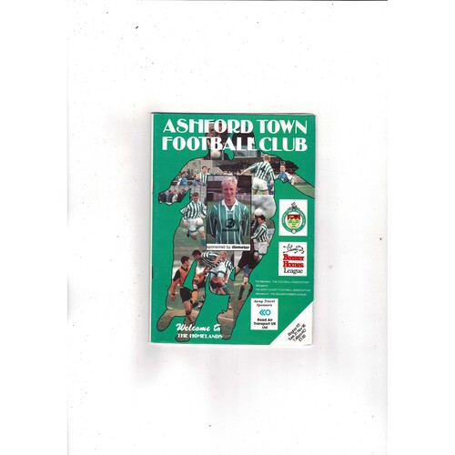 Ashford Town (Kent) v Bognor Regis Town FA Cup Football Programme 1995/96
