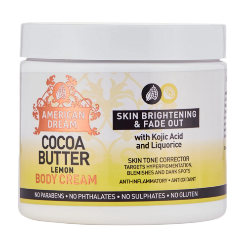 American Dream Cocoa Butter Lemon Brightening Cream Infused with Lemon Oil & Vitamin E