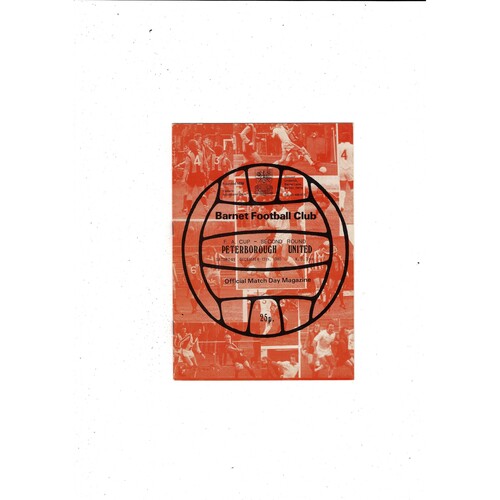 Barnet v Peterborough United FA Cup Football Programme 1980/81