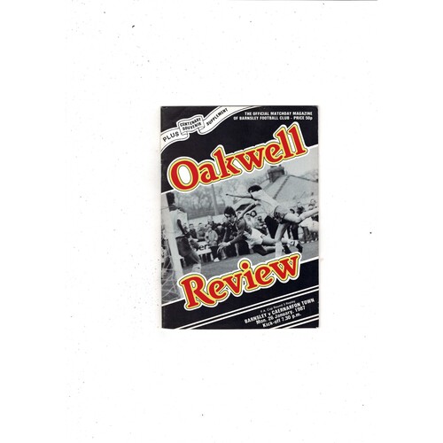 Barnsley v Caernarfon Town FA Cup Replay Football Programme 1986/87
