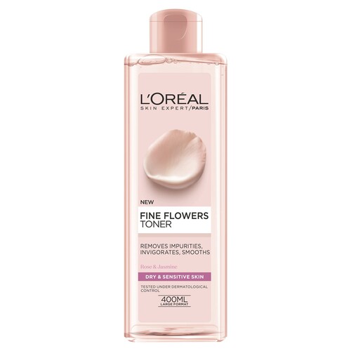 L'Oreal Paris Fine Flowers Cleansing Toner for Normal to Dry Sensitive Skin 400ml