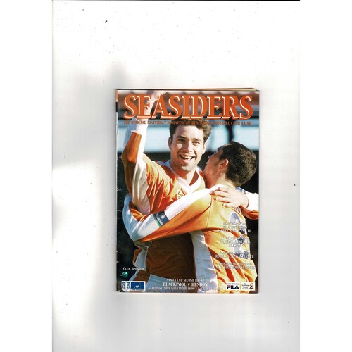 Blackpool v Hendon FA Cup Football Programme + Press cuttings 1999/00