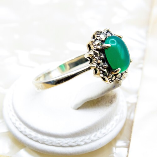 Silver Ring with Natural Gem Stones