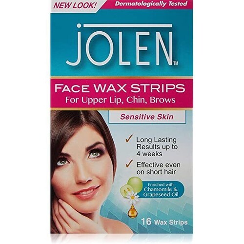 Jolen Face Wax Strips 16'S