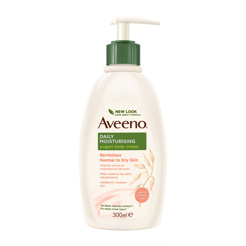 Aveeno Daily Moisturising Yogurt Body Cream Apricot & Honey Scent 300ml
