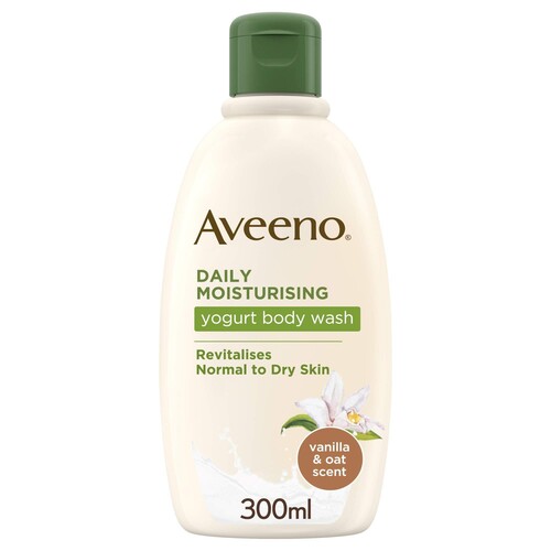 Aveeno Vanilla and Oat Scented Daily Moisturising Yogurt Body Wash 300 ml