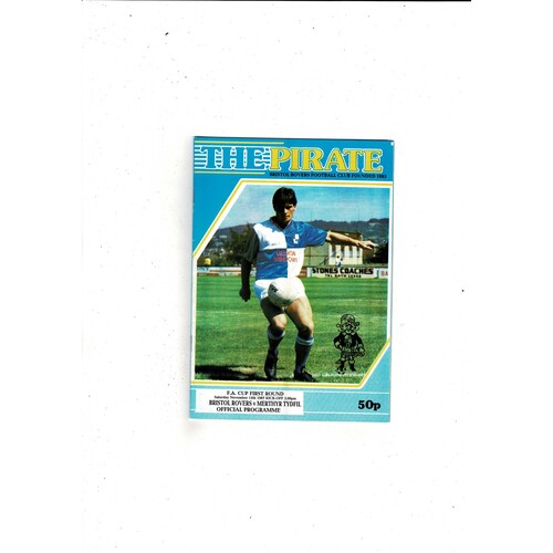Bristol Rovers v Merthyr Tydfil FA Cup Football Programme 1987/88