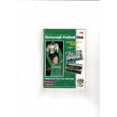 Burscough v Cheadle Town FA Cup Replay Football Programme 1996/97