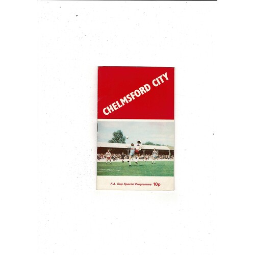Chelmsford City v Ipswich Town FA Cup Football Programme 1972/73