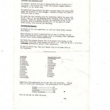 Clevedon Town v Mangotsfield United FA Cup Football Programme 1977/78