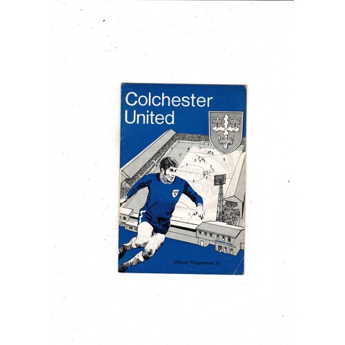 Colchester United v Ringmer FA Cup Football Programme 1970/71
