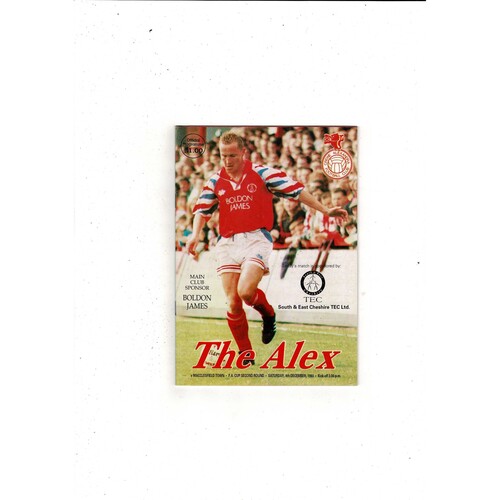 Crewe Alexandra v Macclesfield Town FA Cup Football Programme 1993/94