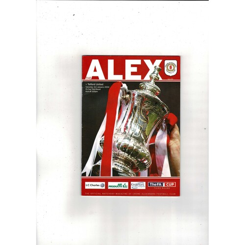 Crewe Alexandra v Telford United FA Cup Football Programme 2003/04