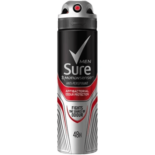 Sure Deo Spray Anti Bacterial Odour Protection 250ml