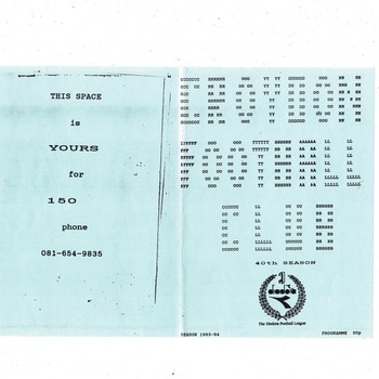 Croydon v Chipstead FA Cup Football Programme 1993/94