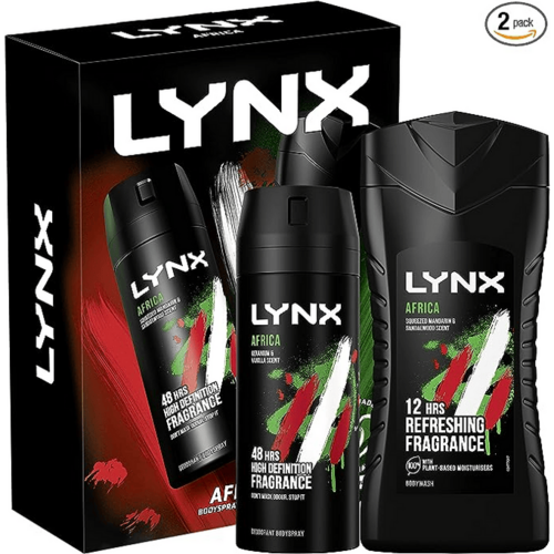 LYNX Africa Duo bodywash 225ml & body spray 150ml