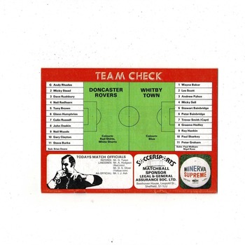 Doncaster Rovers v Whitby Town FA Cup Replay Football Programme 1986/87