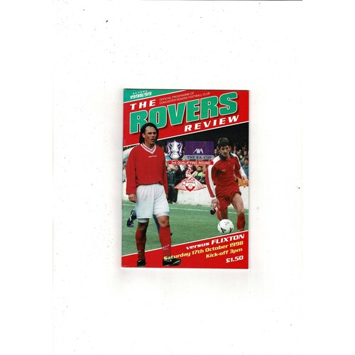Doncaster Rovers v Flixton FA Cup Football Programme 1998/99