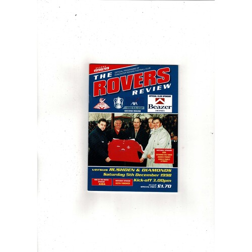 Doncaster Rovers v Rushden & Diamonds FA Cup Football Programme 1998/99
