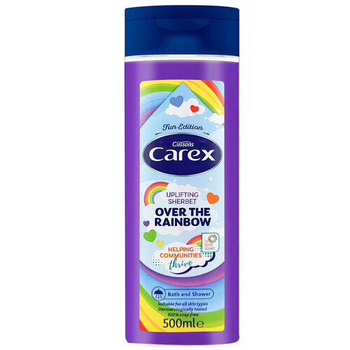 Carex Bath & Shower Uplifting Sherbet Over The Rainbow 500ml