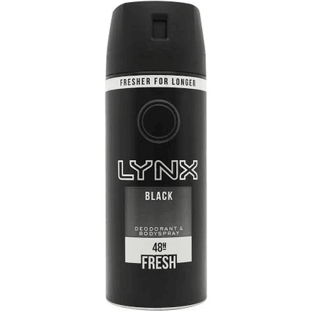 Lynx Black 48h Deodorant Bodyspray 150ml