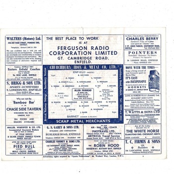 Enfield v Barnet FA Cup Football Programme 1964/65