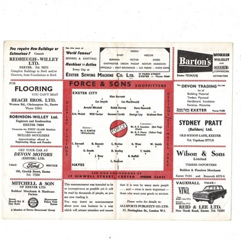 Exeter City v Hayes FA Cup Football Programme 1964/65