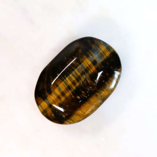 Tigers Eye Polished Palm Stone