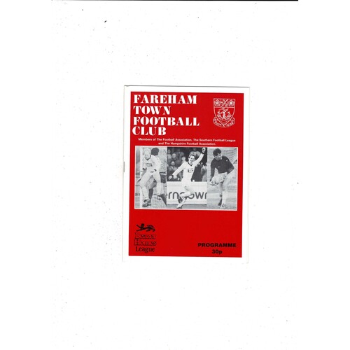 Fareham Town v Dover Athletic FA Cup Football Programme 1988/89