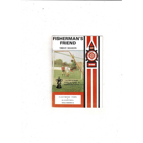 Fleetwood Town v Blackpool FA Cup Football Programme 1980/81