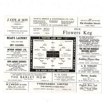 Grantham v Altrincham FA Cup Football Programme 1967/68